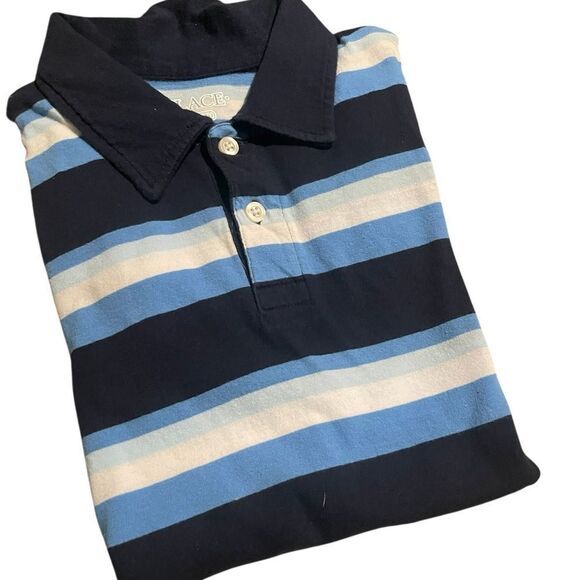 The Children's Place Other - The children’s place Men's Striped Polo Shirt - Blue and White size large